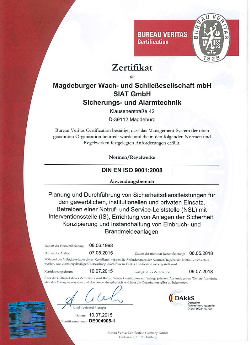 ISO 9001-Zertifizierung